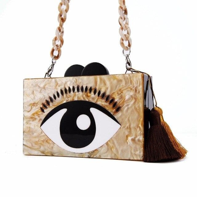 Ethnic Evil Eye Bag Purse Acrylic Box Clutches Travel Lady Party Women Bride Evening Handbgas Purse Wallet Brand Acrylic Bags