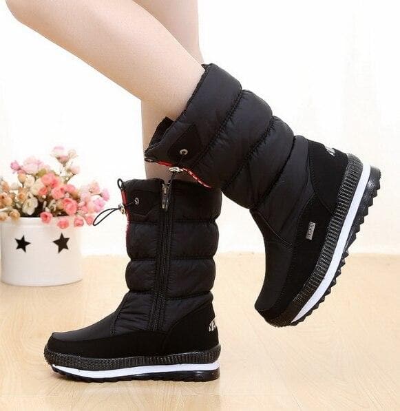 Thick Plush Non-Slip Waterproof Snow Boots