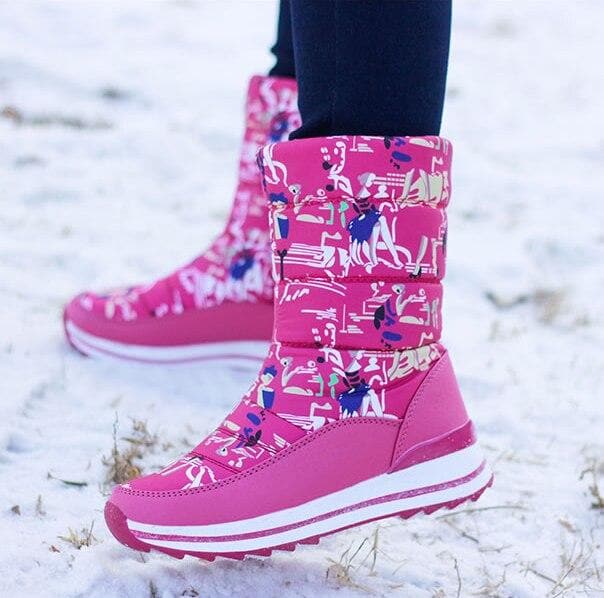 Thick Plush Non-Slip Waterproof Snow Boots