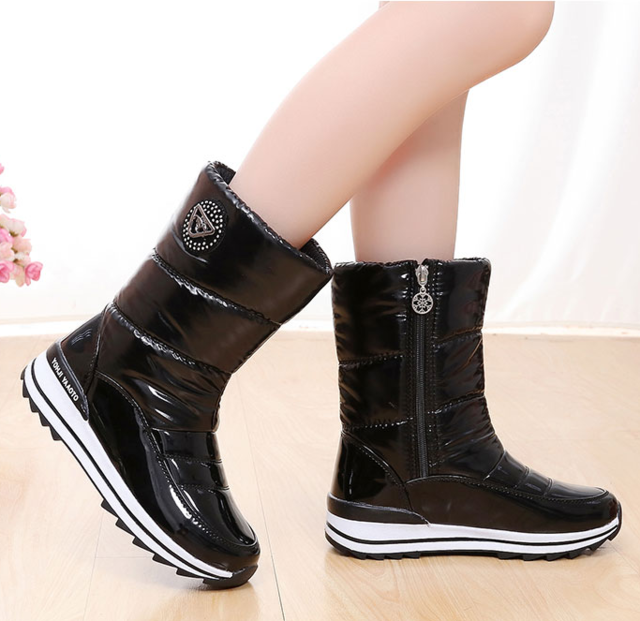 Thick Plush Non-Slip Waterproof Snow Boots
