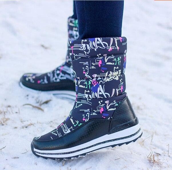 Thick Plush Non-Slip Waterproof Snow Boots