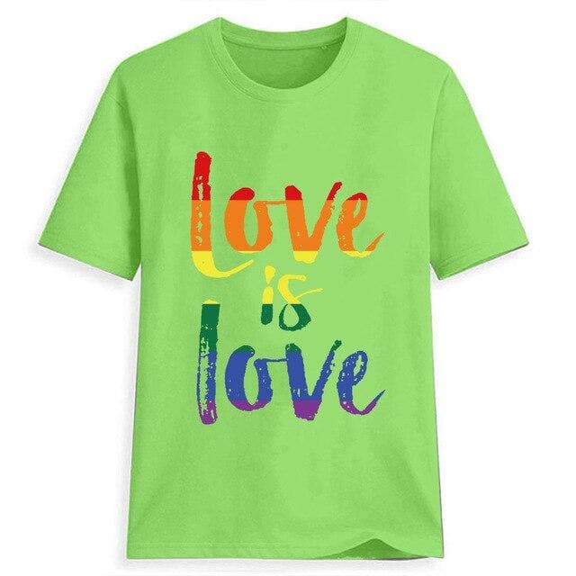 Hillbilly summer new harajuku Women's t-shirt Colorful LOVE IS LOVE Printed T Shirts Fashion streetwear casual O-neck 90s tops