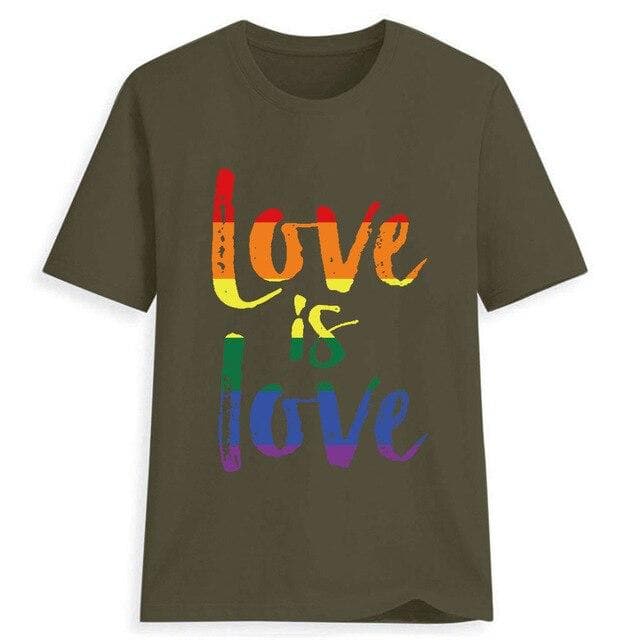 Hillbilly summer new harajuku Women's t-shirt Colorful LOVE IS LOVE Printed T Shirts Fashion streetwear casual O-neck 90s tops