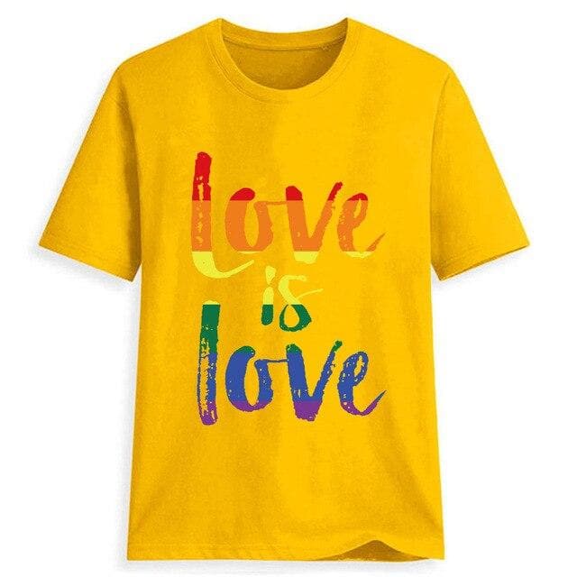 Hillbilly summer new harajuku Women's t-shirt Colorful LOVE IS LOVE Printed T Shirts Fashion streetwear casual O-neck 90s tops