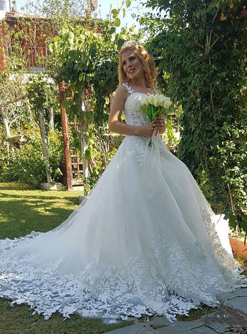 LORIE Sexy Robe de soiree  Lace Wedding Dress Sweetheart Ball Gowns Bridal Dress With Train High Quality Wedding Gowns New