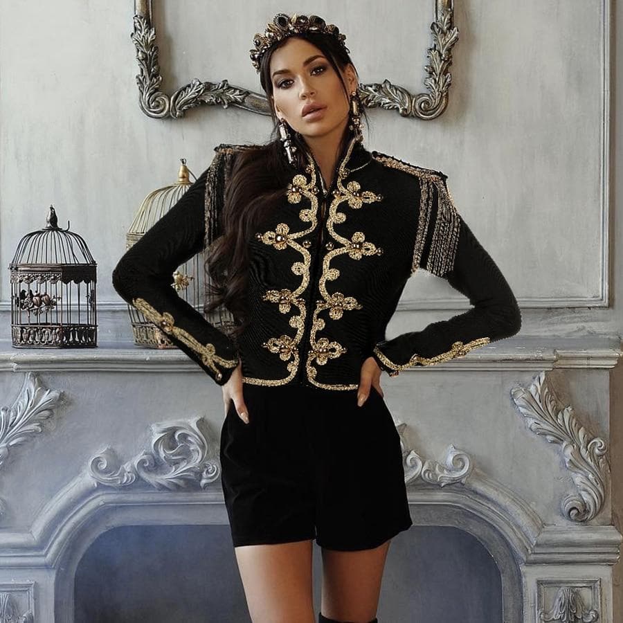 New Fashion Bodycon Women Jacket Long Sleeve Stand Casual Button Zipper Black Sexy Night Club Celebrity Party Coat