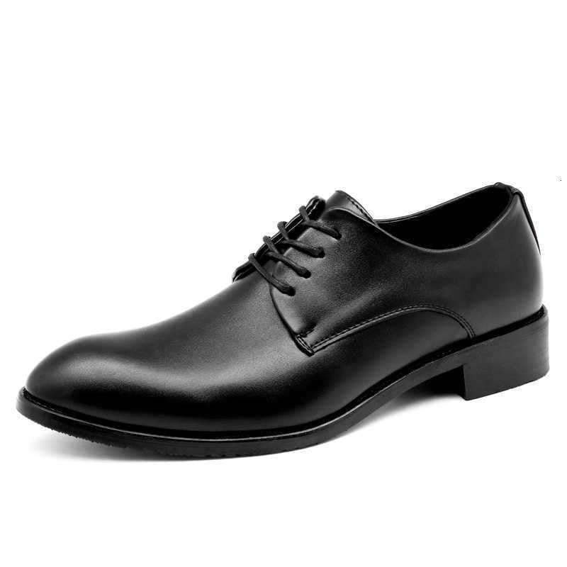 High Quality Genuine Leather Men Dress Shoes Comfortable Casual Formal Business Wedding Dress Shoes