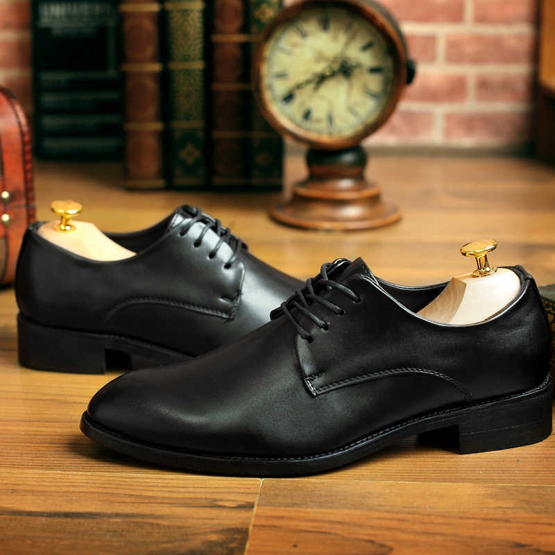 High Quality Genuine Leather Men Dress Shoes Comfortable Casual Formal Business Wedding Dress Shoes