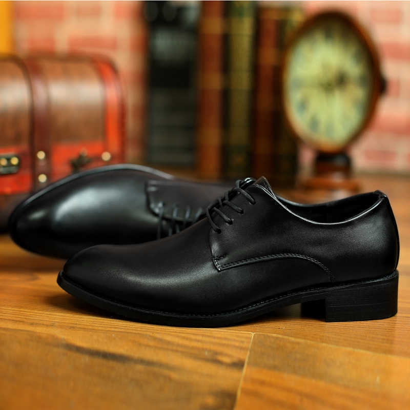 High Quality Genuine Leather Men Dress Shoes Comfortable Casual Formal Business Wedding Dress Shoes