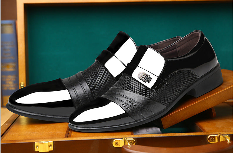 Explosions New  Man Casual Party Shoes Men's Lace-Up Oxfords Dress Shoes Mens PU Leather Business Office Wedding Shoes