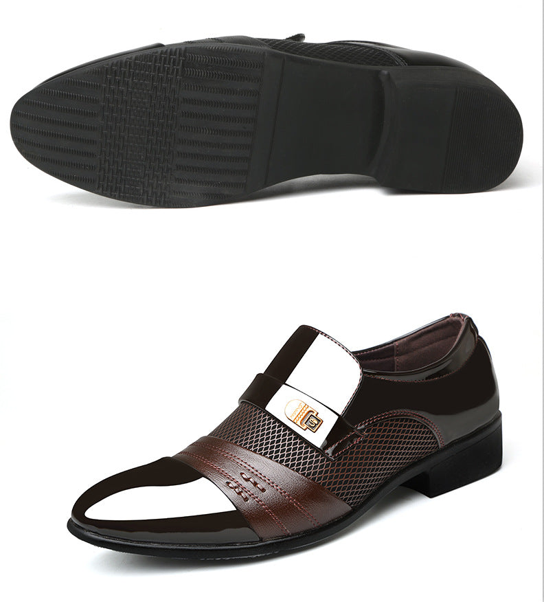Explosions New  Man Casual Party Shoes Men's Lace-Up Oxfords Dress Shoes Mens PU Leather Business Office Wedding Shoes