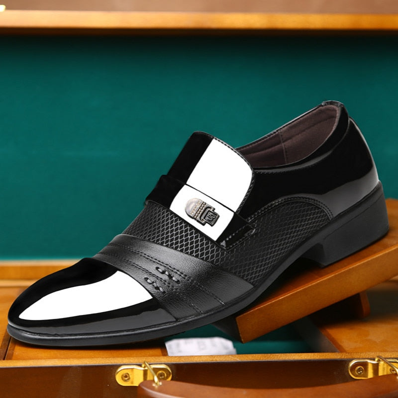 Explosions New  Man Casual Party Shoes Men's Lace-Up Oxfords Dress Shoes Mens PU Leather Business Office Wedding Shoes