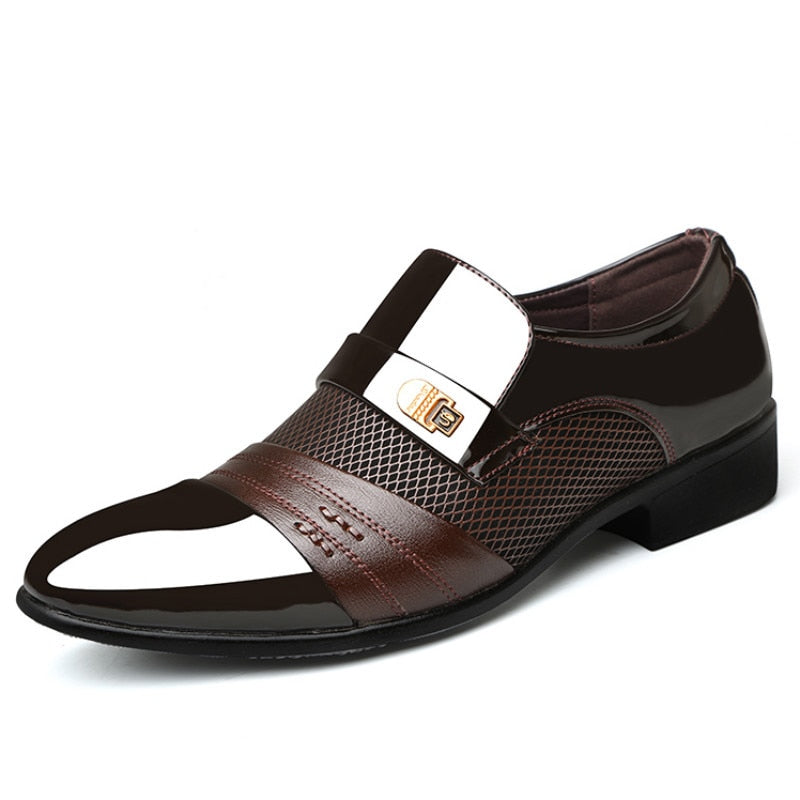 Explosions New  Man Casual Party Shoes Men's Lace-Up Oxfords Dress Shoes Mens PU Leather Business Office Wedding Shoes