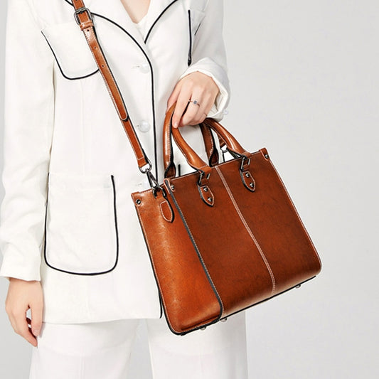 Fashion Genuine Leather Shoulder Bag Women Shopping Tote Office Ladies Handbag Female Messenger Crossbody Top Handle Bag