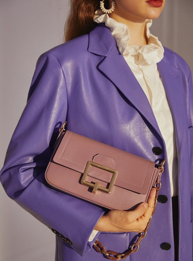 Exquisite Beautiful New Trendy small acrylic chain hand carry female bag shoulder messenger simple square bag luxury design