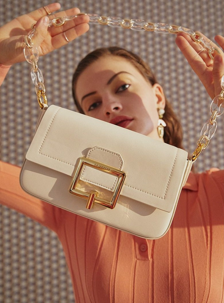 Exquisite Beautiful New Trendy small acrylic chain hand carry female bag shoulder messenger simple square bag luxury design
