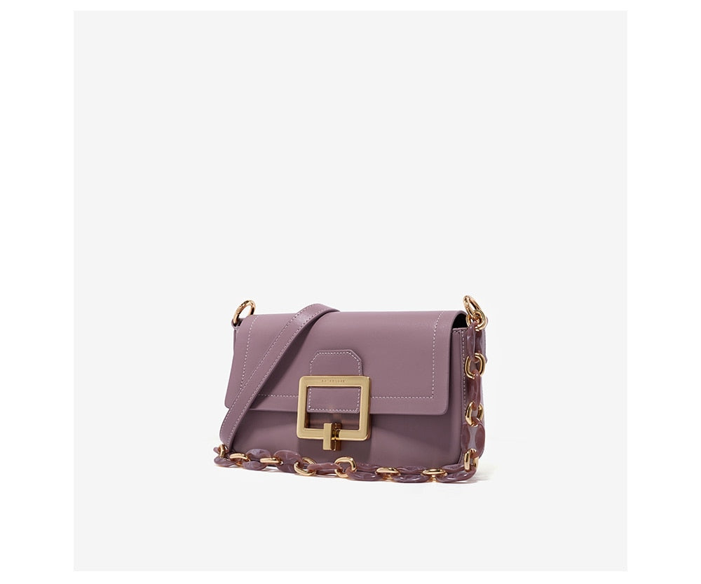 Exquisite Beautiful New Trendy small acrylic chain hand carry female bag shoulder messenger simple square bag luxury design