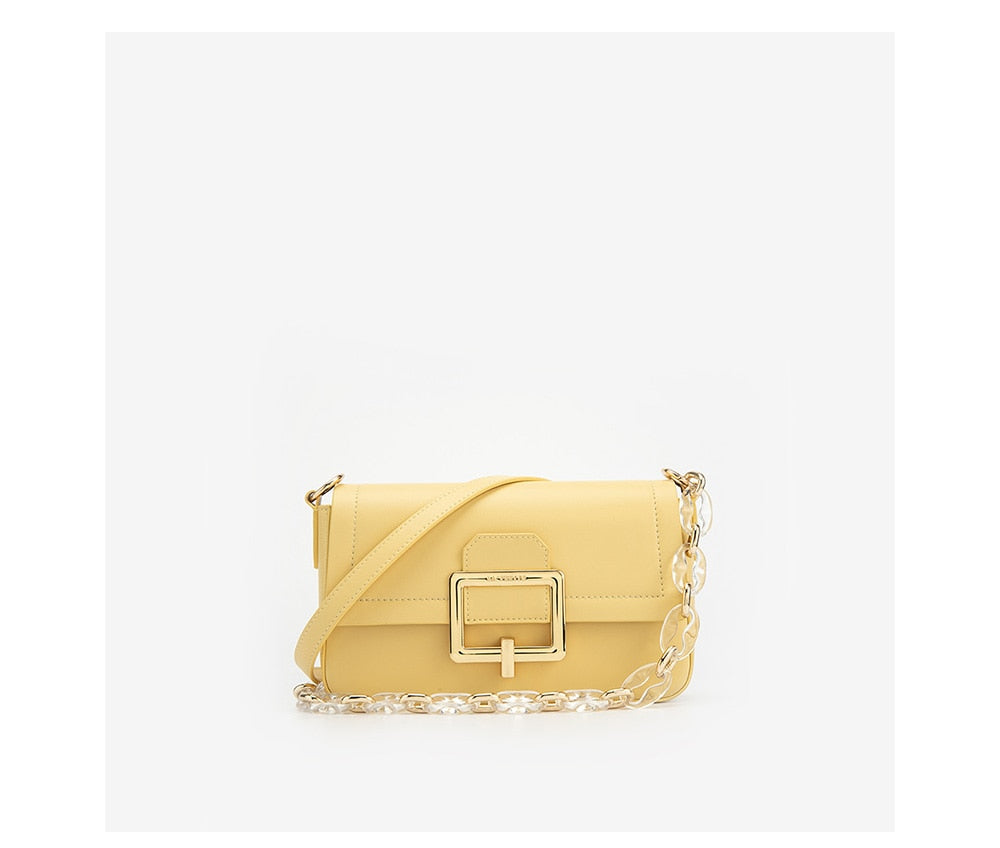 Exquisite Beautiful New Trendy small acrylic chain hand carry female bag shoulder messenger simple square bag luxury design