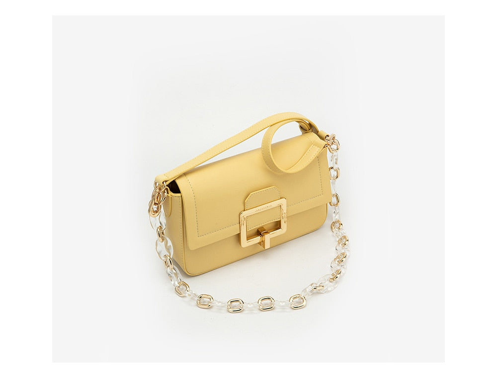 Exquisite Beautiful New Trendy small acrylic chain hand carry female bag shoulder messenger simple square bag luxury design