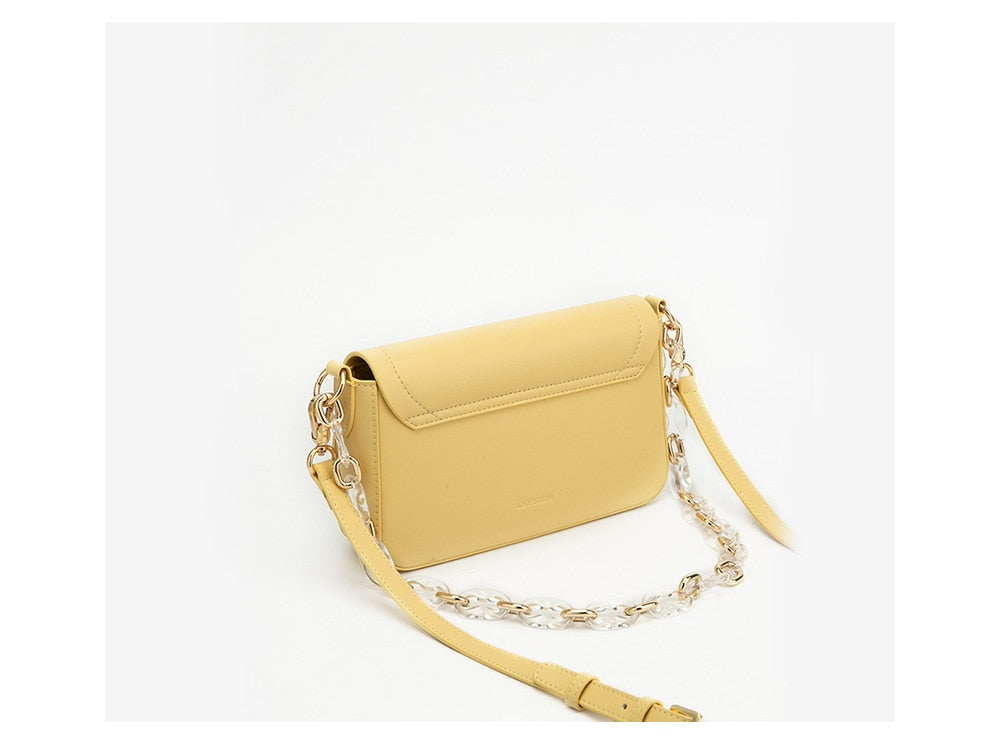 Exquisite Beautiful New Trendy small acrylic chain hand carry female bag shoulder messenger simple square bag luxury design