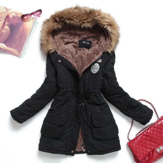 Winter thick hotsell warm hooded jacket