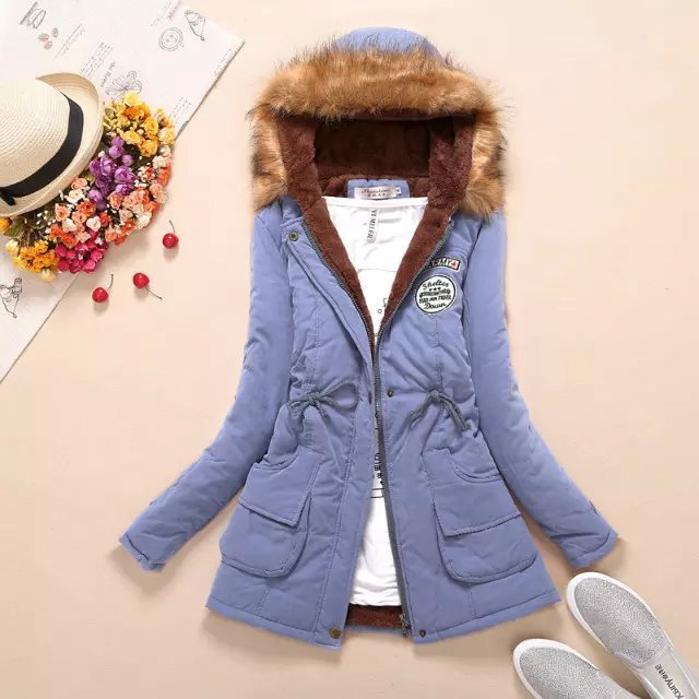 New Winter Women Jacket Medium-long Thicken Outwear Hooded Wadded Coat Slim Parka Cotton-padded Jacket Overcoat
