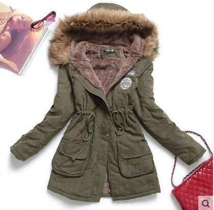 New Winter Women Jacket Medium-long Thicken Outwear Hooded Wadded Coat Slim Parka Cotton-padded Jacket Overcoat