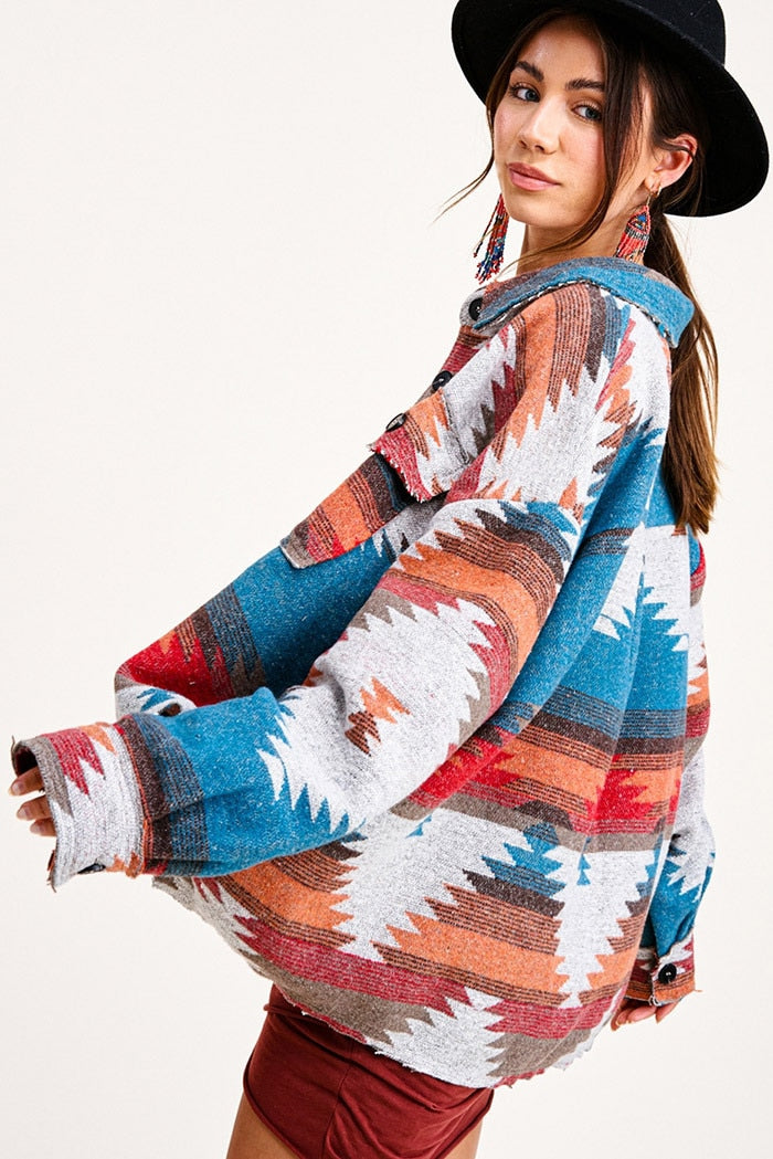 Vintage aztec deals jacket womens