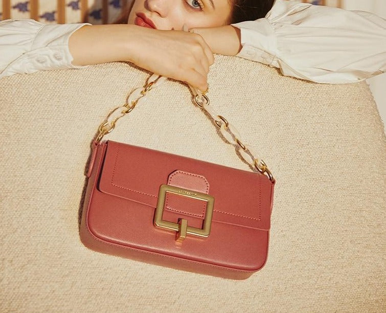Exquisite Beautiful New Trendy small acrylic chain hand carry female bag shoulder messenger simple square bag luxury design