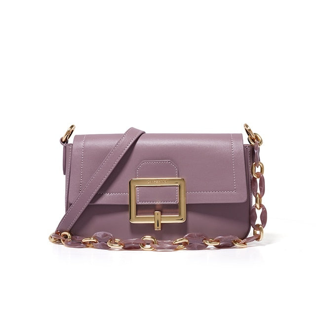 Exquisite Beautiful New Trendy small acrylic chain hand carry female bag shoulder messenger simple square bag luxury design