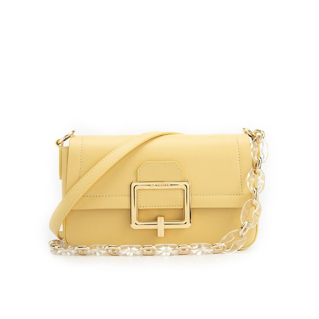 Exquisite Beautiful New Trendy small acrylic chain hand carry female bag shoulder messenger simple square bag luxury design