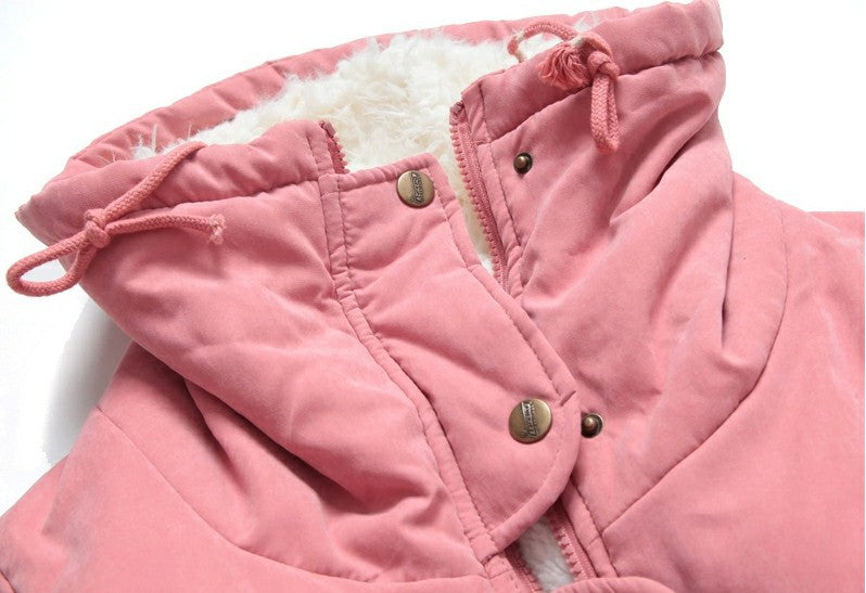 Winter Cotton Coat Women Slim Snow Outwear Medium-long Wadded Jacket Thick Cotton Padded Warm Cotton Parkas