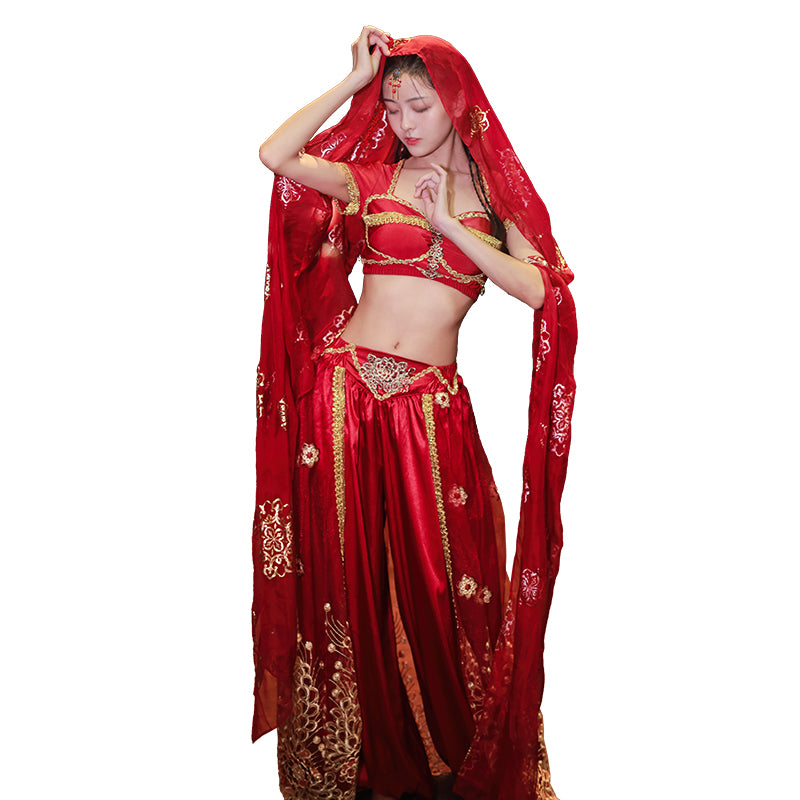 Exquisite Belly Dance Genie Jasmine Arabian Belly Dancer Princess Aladdin Fancy Dress Up Costume