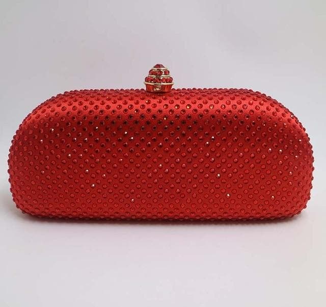 Elegante Navy Blue Crystal Box Clutch Bag and Purses Rhinestone Evening Bags