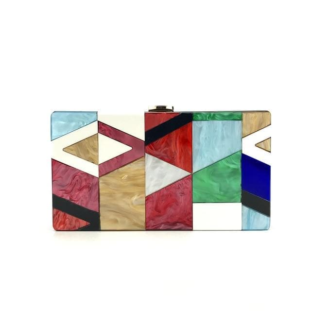 Wish Colourful Hit Color Second Gram Force Hand Take Package Fashion Dinner Package Single Shoulder Messenger Woman Acrylic Bags
