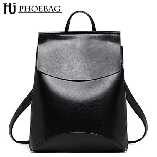 HJPHOEBAG New high quality Women Backpacks  Fashion Teenager Girls School bag PU Mochila Zipper Students Shoulders bag HJ-811