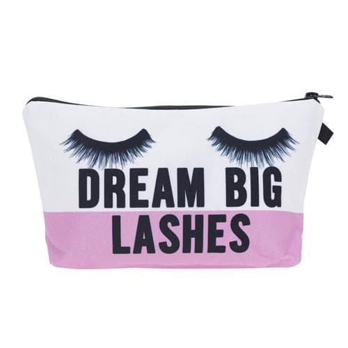 Jom Tokoy cosmetic organizer bag dream big lashes Printing Cosmetic Bag Fashion Women Brand makeup bag