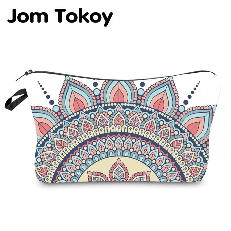 Jom Tokoy Water Resistant Makeup bag Printing Mandala Cosmetic Bag Lovely Cosmetic Organizer Bag Women Multifunction Beauty Bag