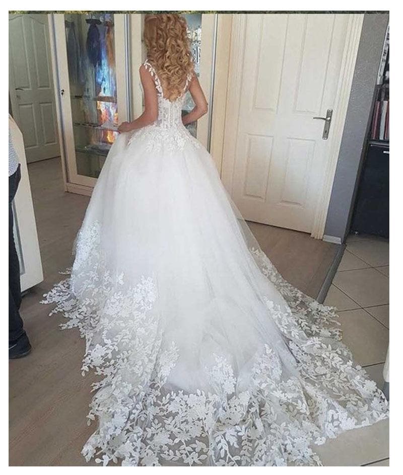 LORIE Sexy Robe de soiree  Lace Wedding Dress Sweetheart Ball Gowns Bridal Dress With Train High Quality Wedding Gowns New